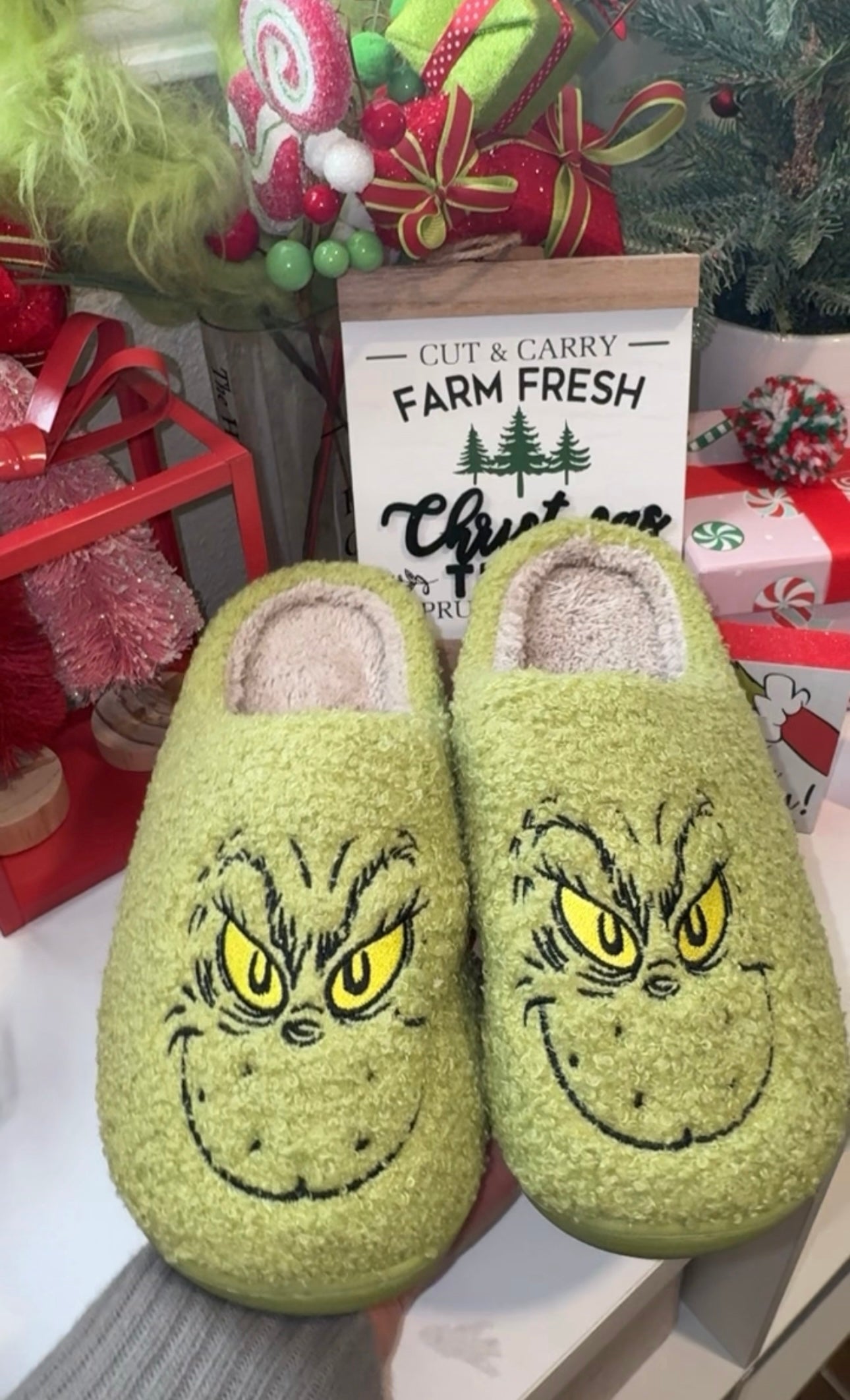 Green Grinch Slippers