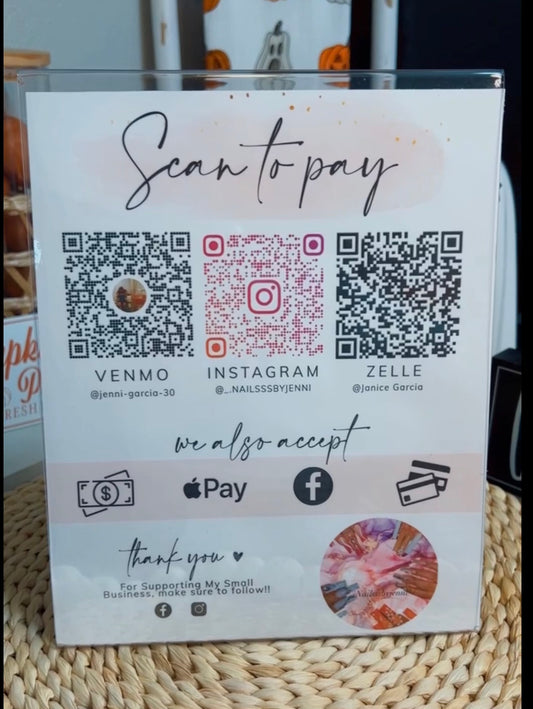 Scan To Pay Sign